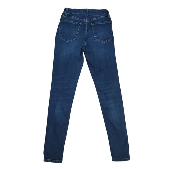 SO Teens Super High Rise Jegging Jeans Size 3/28 Dark Wash Button Fly Stretch - Picture 10 of 13